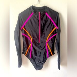 Swimsuit Black with Neon Large